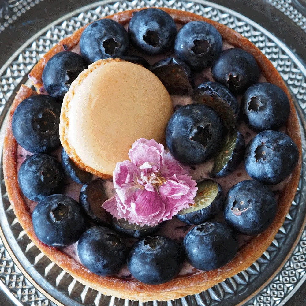 Blauwe bessen Tartelette