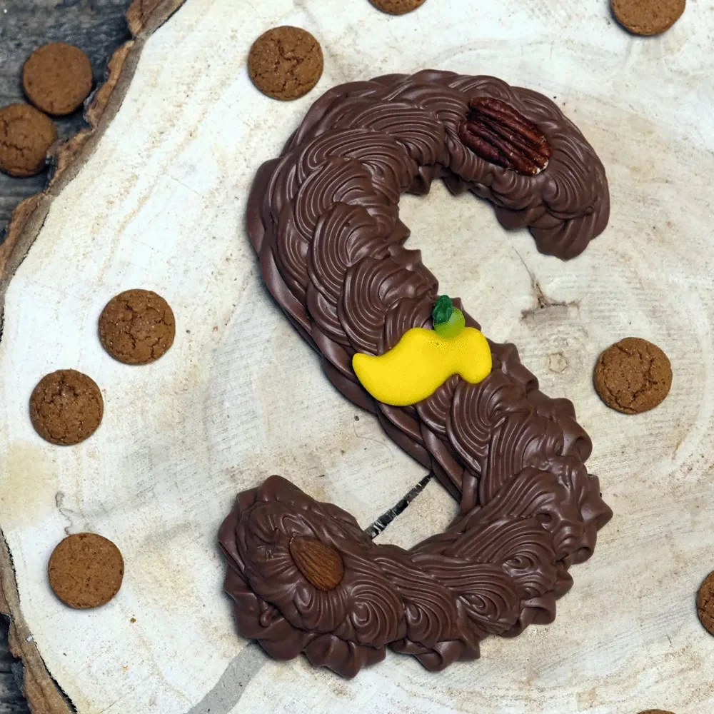 Handgespoten Chocoladeletter — foto 2
