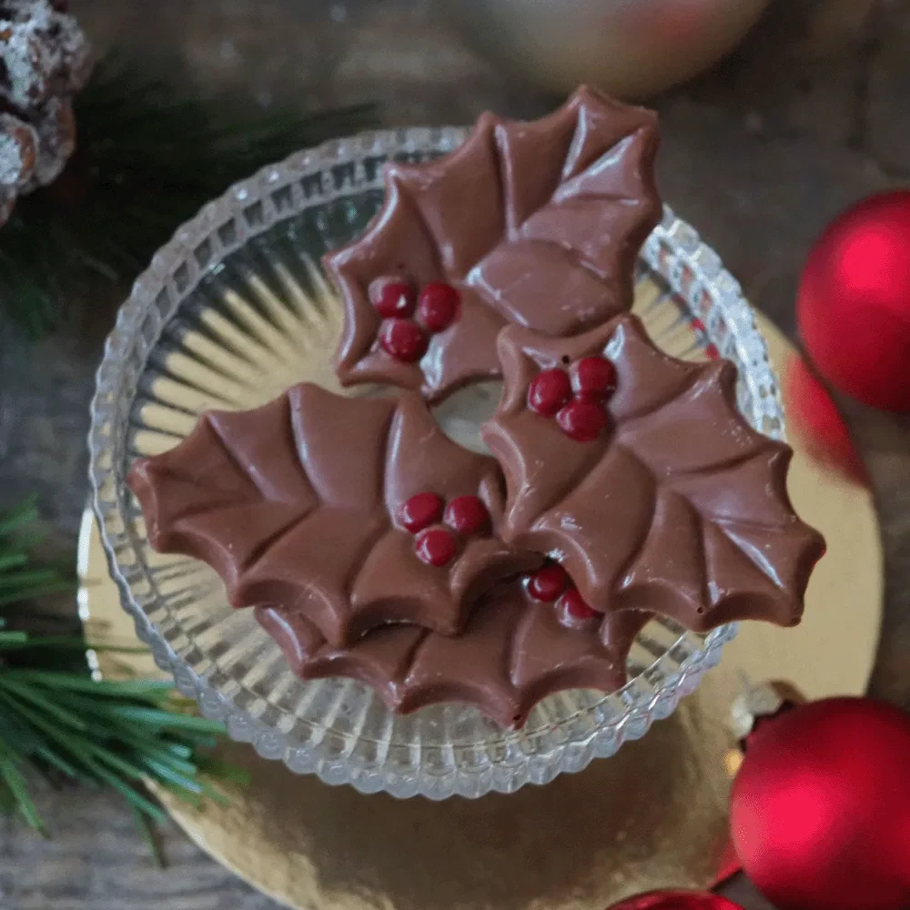 Kerst Chocolade Hulstblaadjes