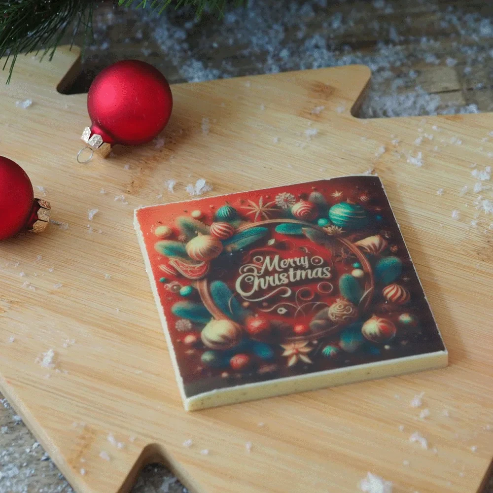 Chocolade Kerstkaart Merry Christmas — foto 2