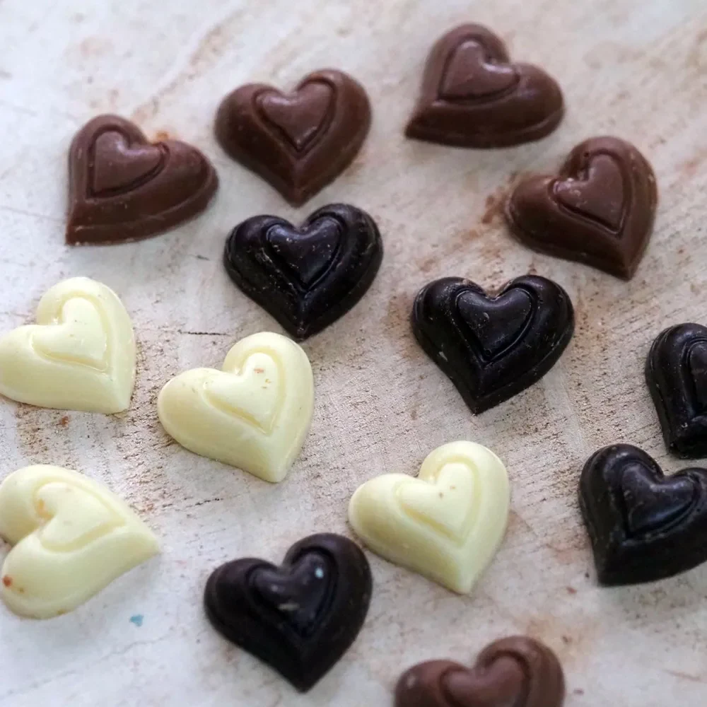 Mini Chocolade Hartjes (2 gram)