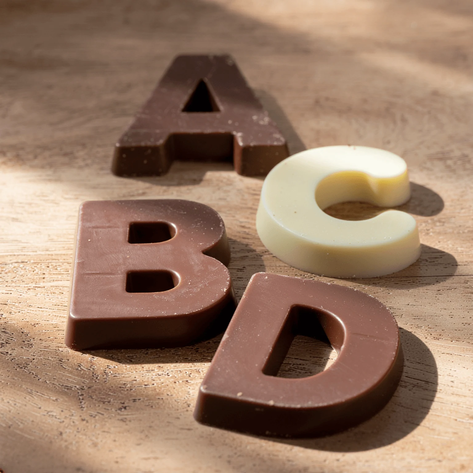 Chocolade Letters 200 gram – A tot Z - Per stuk te bestellen
