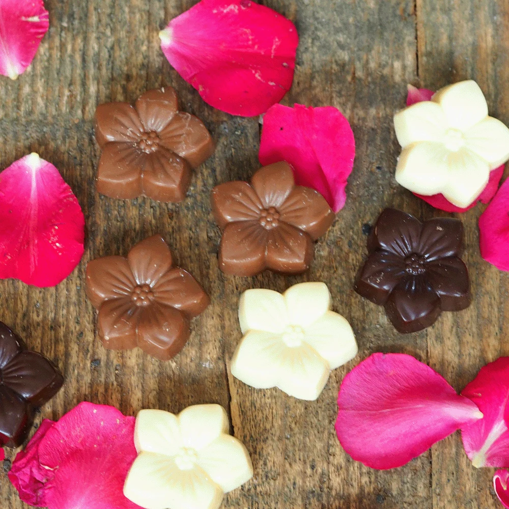 Chocolade bloemetjes
