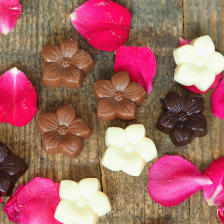 Chocolade bloemetjes