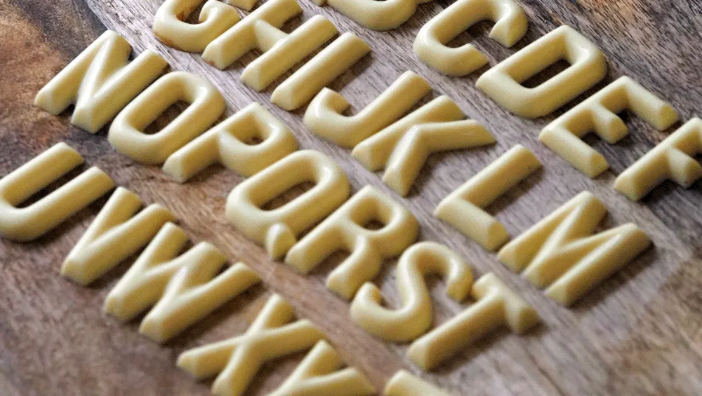 mini chocolade letters