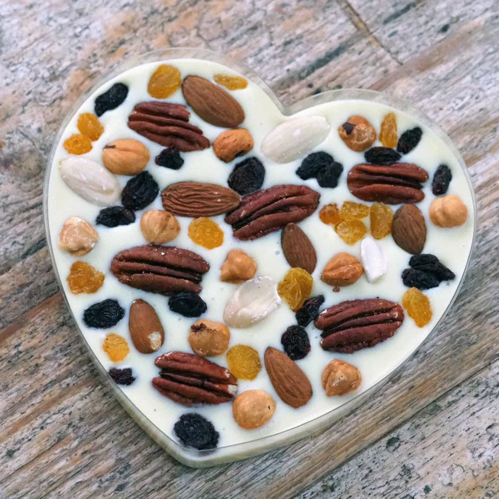 chocolade hart met luxe nootjes