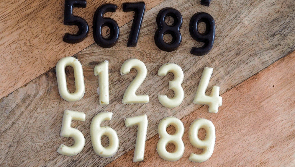 Mini chocolade cijfers