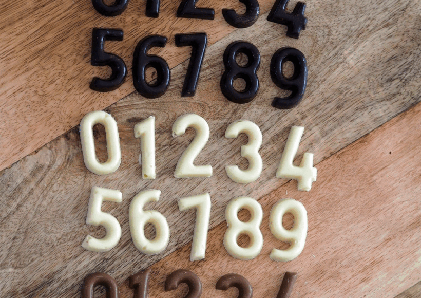 Mini chocolade cijfers