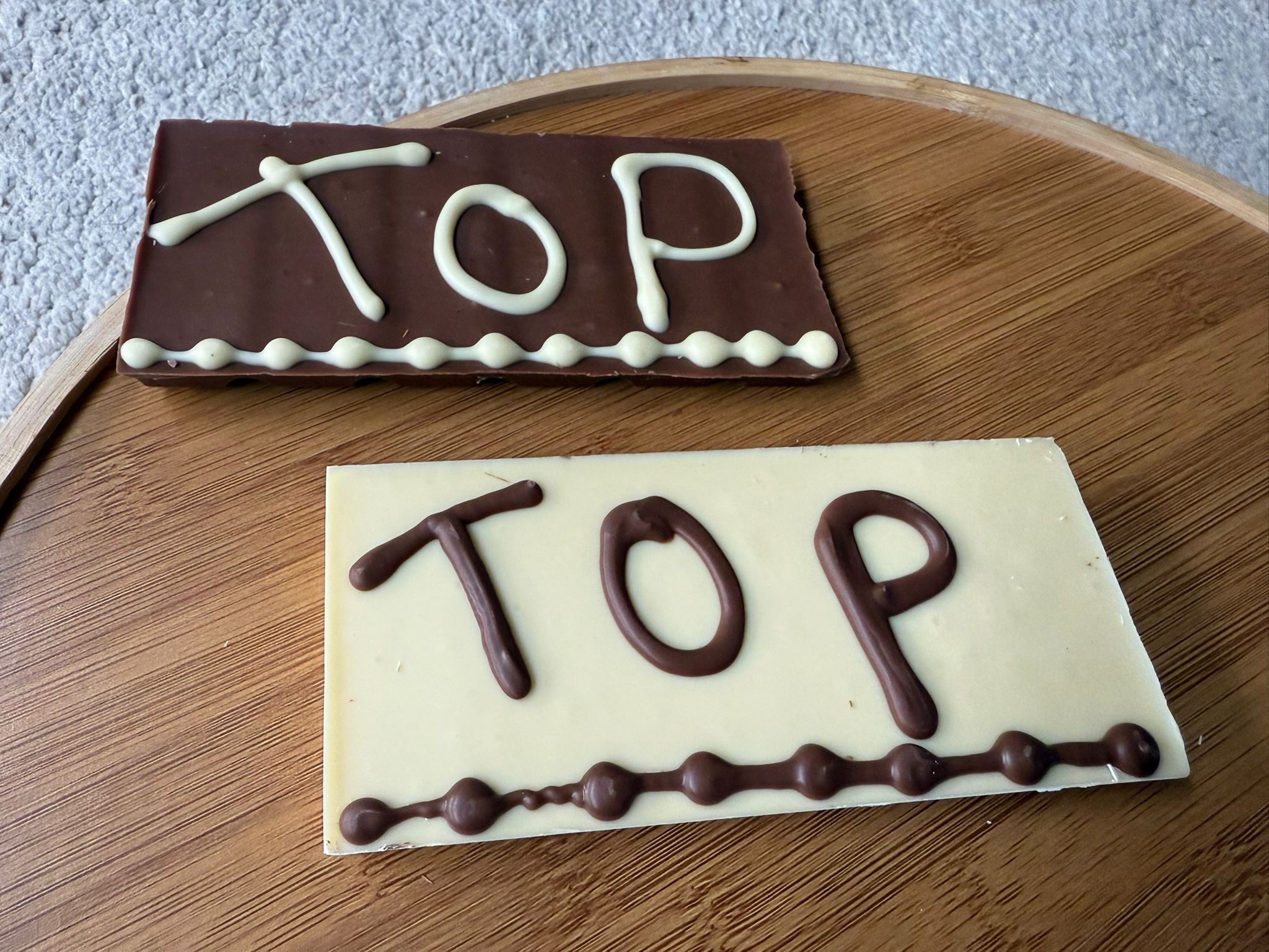 Chocolade reep met eigen tekst